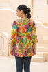 Floral Print Cotton Empire Top